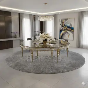 Modern Round Stainless Table for Events
