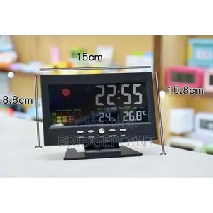 Led Color Screen Alarm Clock With Temperature, Humidity Calendar
