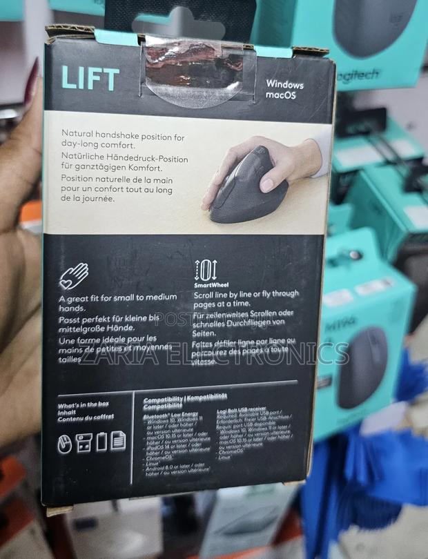 Logitech Lift Vertical Ergonomic Wireless Mouse - thumbnail 2