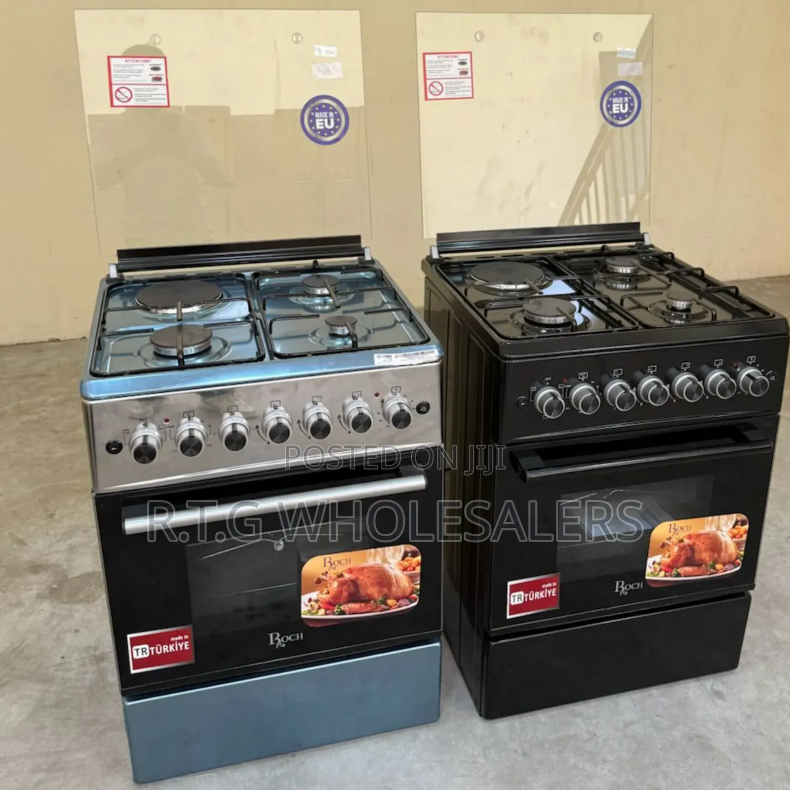 3+1 Turkey Roch 60×60 Cooker – Stylish Black Design