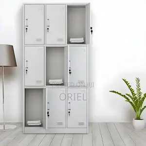 Office Cabinets; Corporate 9-Door Metal Document Storage Cabinet