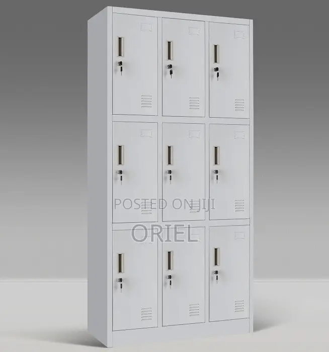 Office Cabinets; Corporate 9-Door Metal Document Storage Cabinet