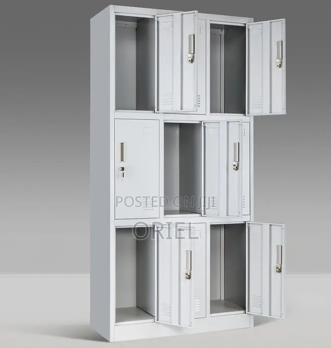 Office Cabinets; Corporate 9-Door Metal Document Storage Cabinet