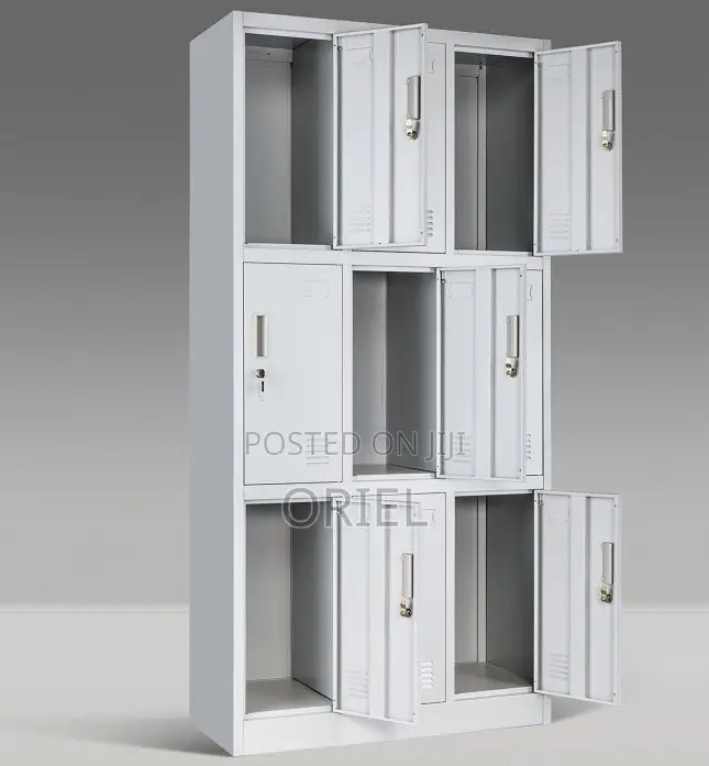 Office Cabinets; Corporate 9-Door Metal Document Storage Cabinet