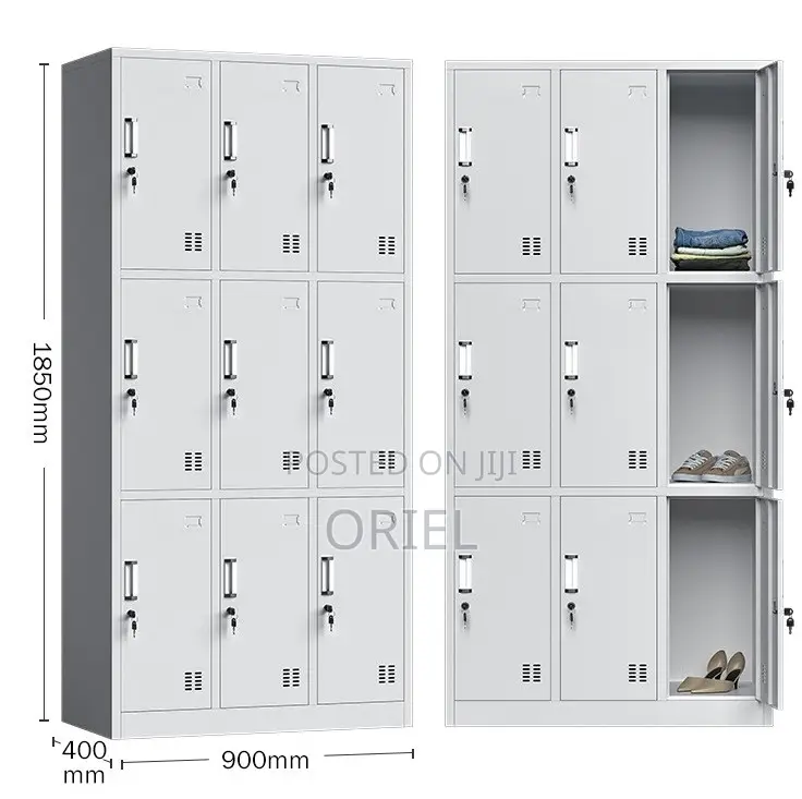 Office Cabinets; Corporate 9-Door Metal Document Storage Cabinet