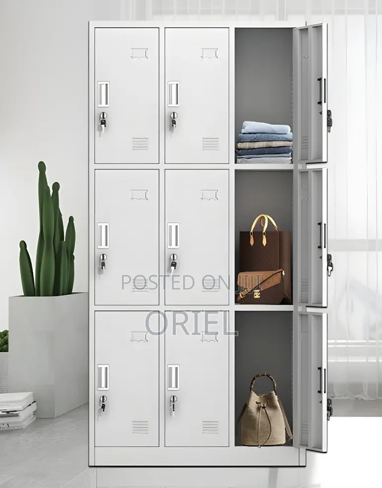 Office Cabinets; Corporate 9-Door Metal Document Storage Cabinet