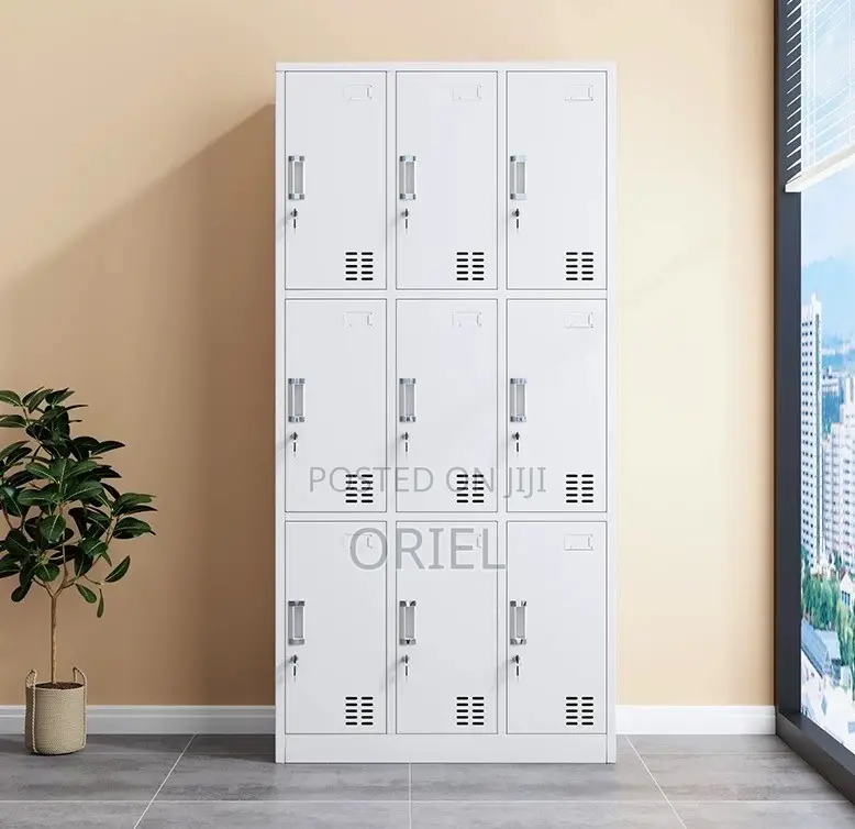 Office Cabinets; Corporate 9-Door Metal Document Storage Cabinet