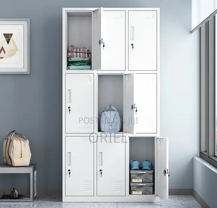 Office Cabinets; Corporate 9-Door Metal Document Storage Cabinet