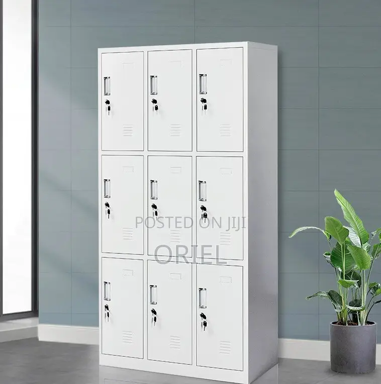 Office Cabinets; Corporate 9-Door Metal Document Storage Cabinet