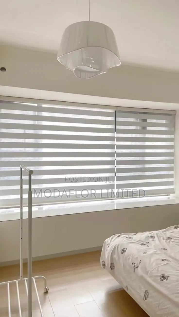 Modern Office Zebra Blinds – Professional Finish