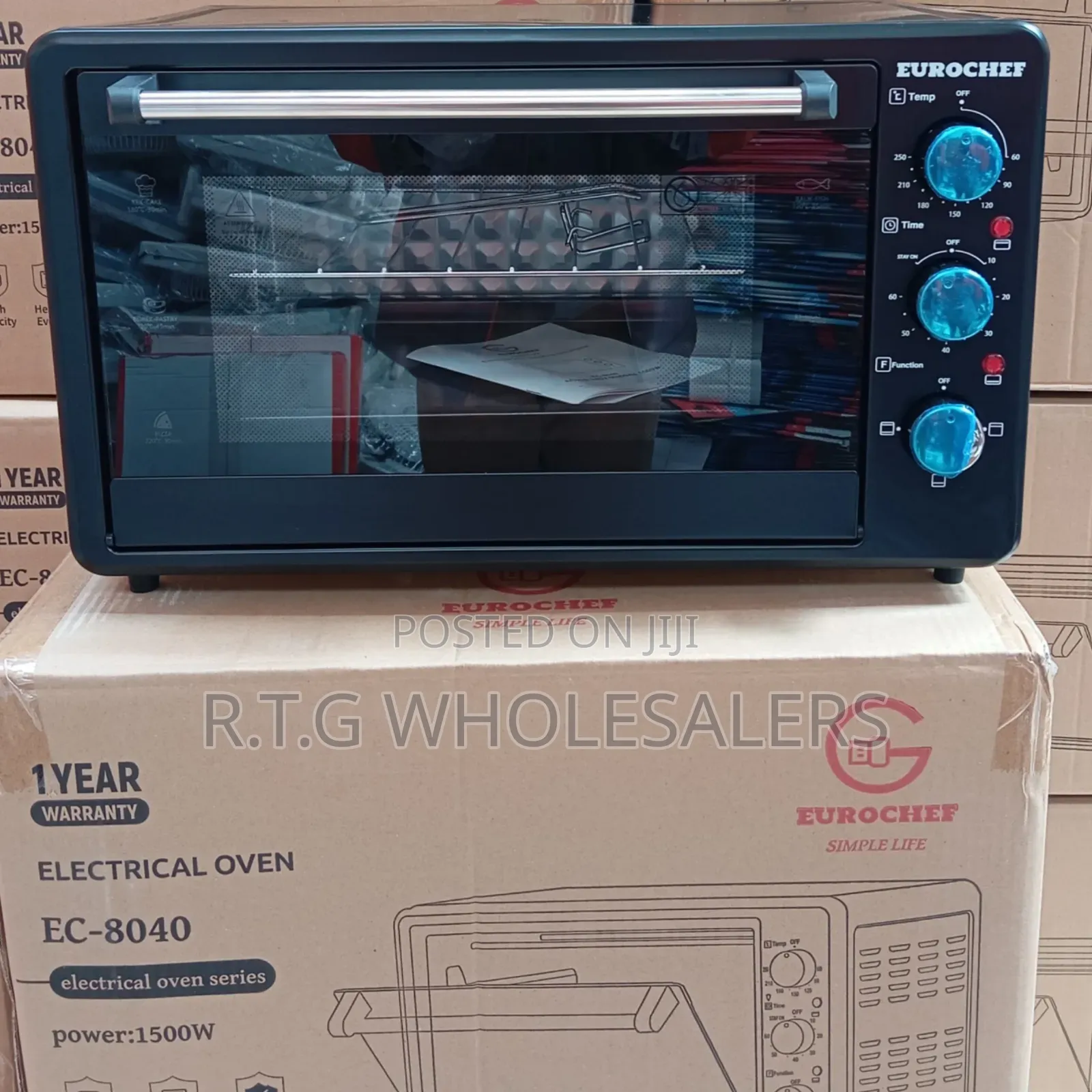 Eurochef 20l Electric Rotisserie Oven – 3 Knob Settings