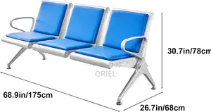 Office Benches; Professional 3-Seat Waiting Room Bench
