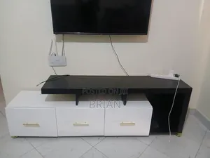 Modern Black and White Tv Stand