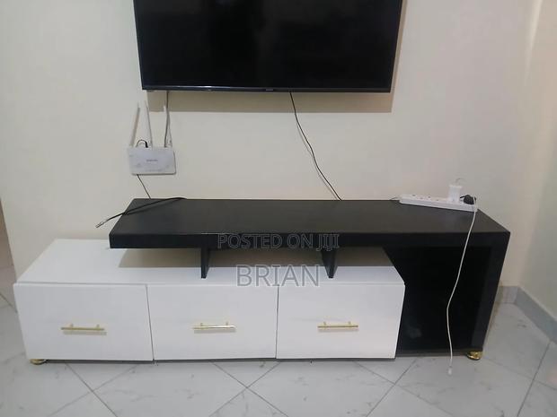 Modern Black and White Tv Stand