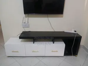 Modern Black and White Tv Stand