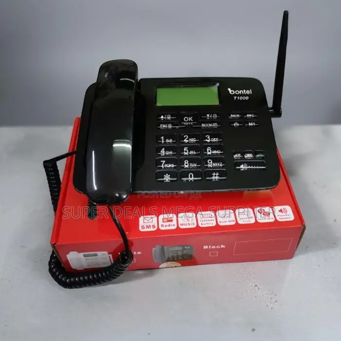 1 Year Warranty Bontel T1000 Dual Sim GSM Fixed Landline Desktop Phone