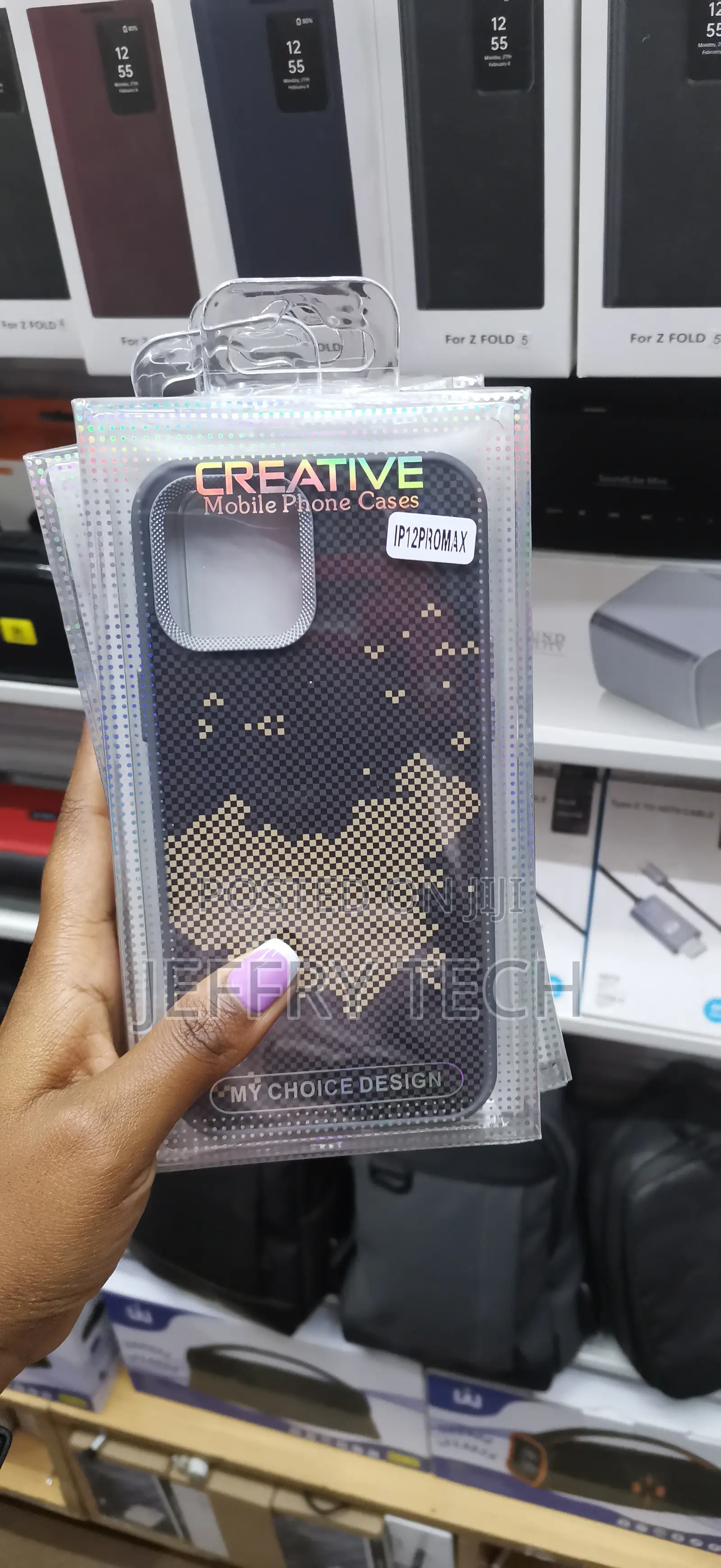 Asqwer Apple iPhone 12 Pro Max Carbon Fiber Textured Case