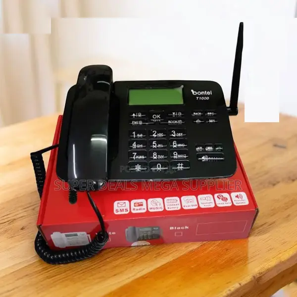 High Durability Bontel T1000 Dual Sim GSM Fixed Landline Desktop Phone