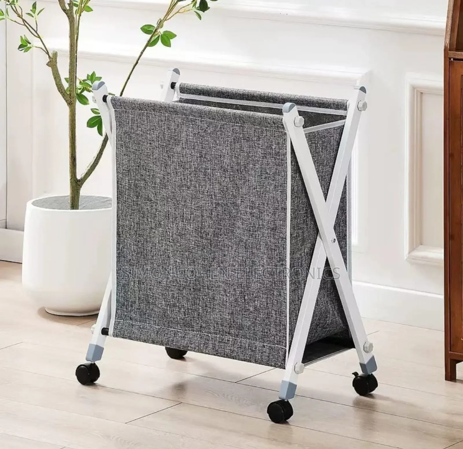 Laundry Basket With Stand & Wheels