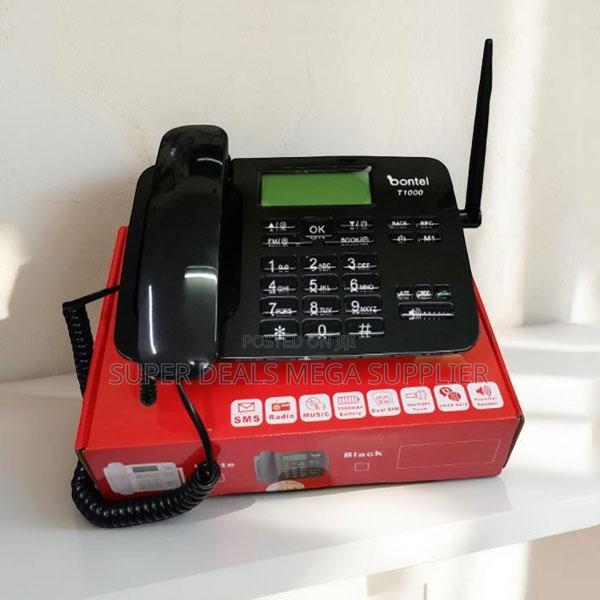 Clock Display Bontel T1000 Dual Sim GSM Fixed Landline Desktop Phone - main view
