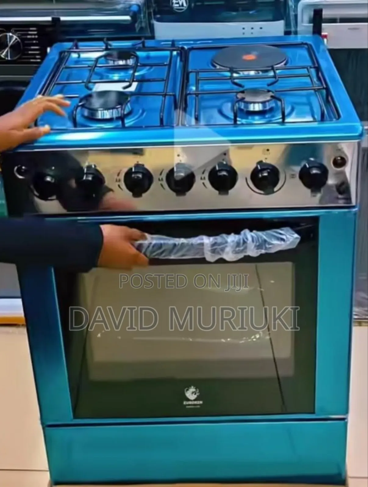 60×65 Euroken 3+1standing Cooker With Electric Ovenmodel Euro65-3g1e+E