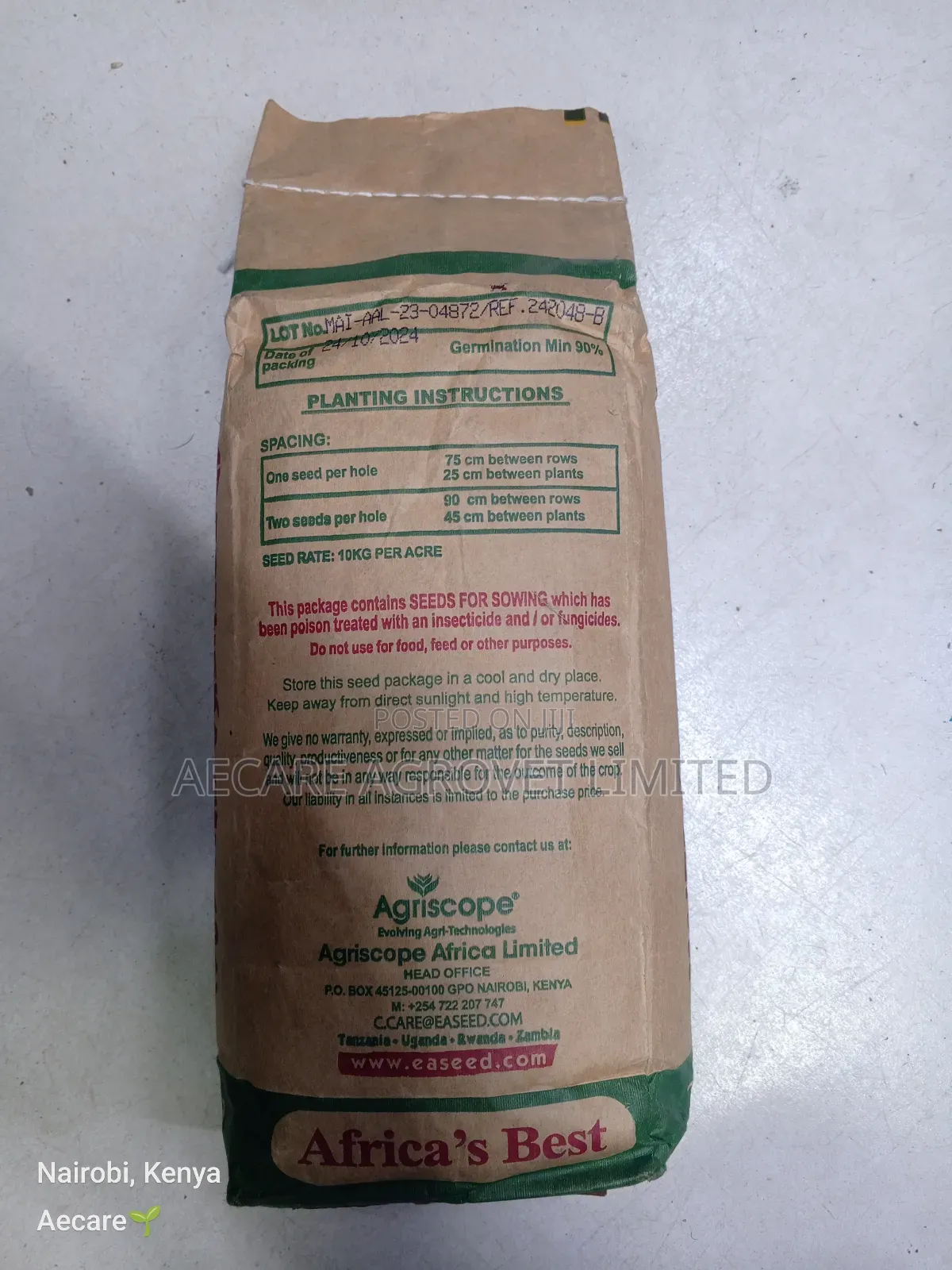 Maize Seeds Tosheka Mh-401 2kg, 1kg