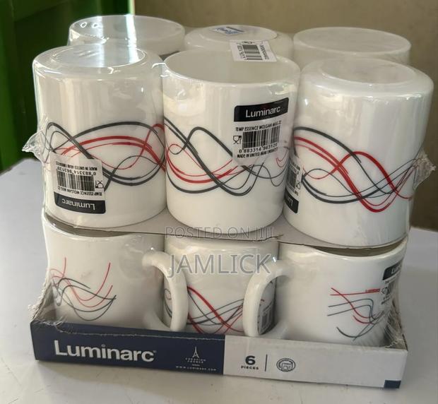 Set of 6 Luminarc Wolgan Red Cups - Js