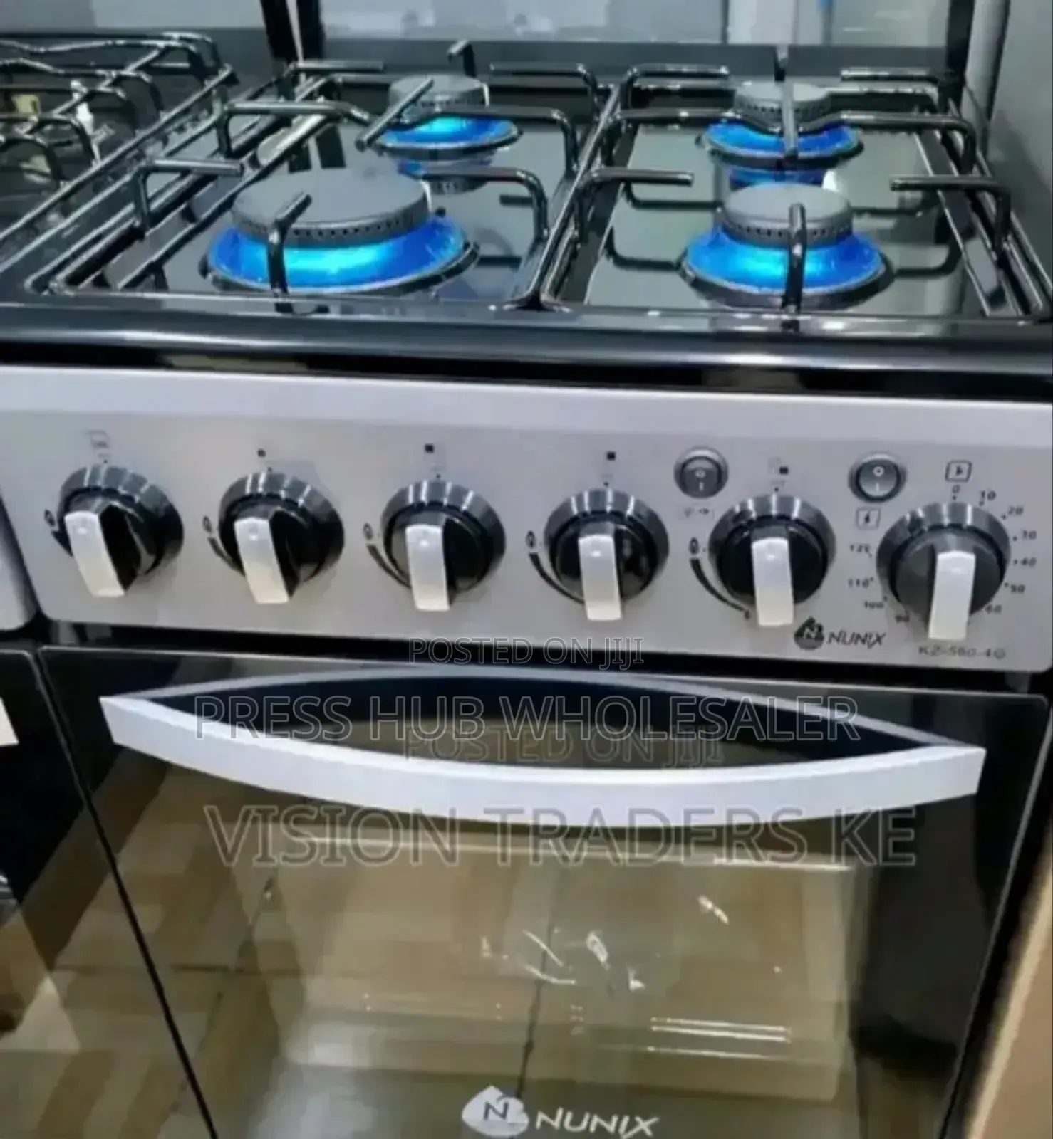 Nunix Freestanding Cooker With 4 Gas Burners
