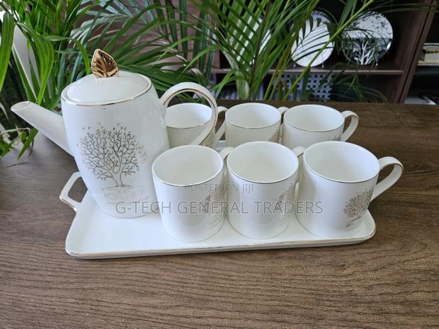 Heavy Duty 7pcs White Breakfast Set - main view