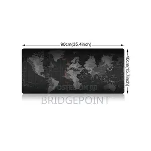 World Map Pattern Anti Slip Game Mouse Keyboard Mat, Size: 900mm X 400