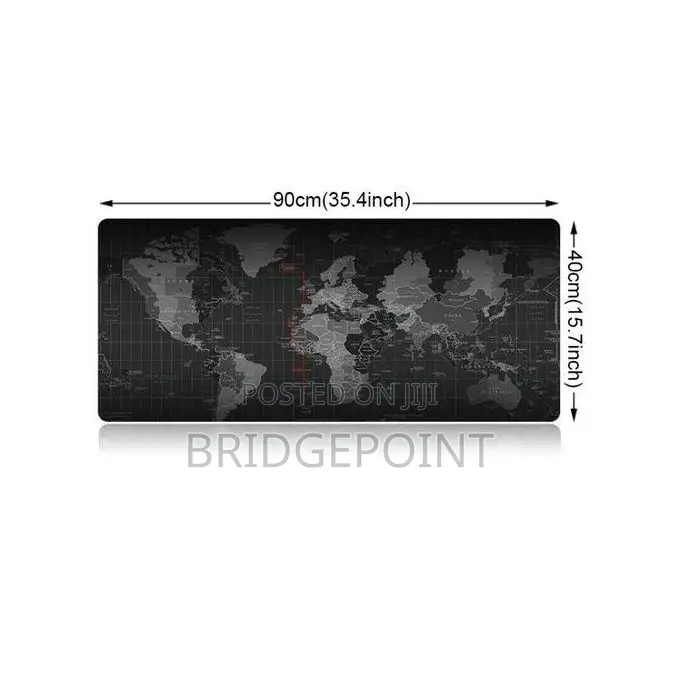 World Map Pattern Anti Slip Game Mouse Keyboard Mat, Size: 900mm X 400