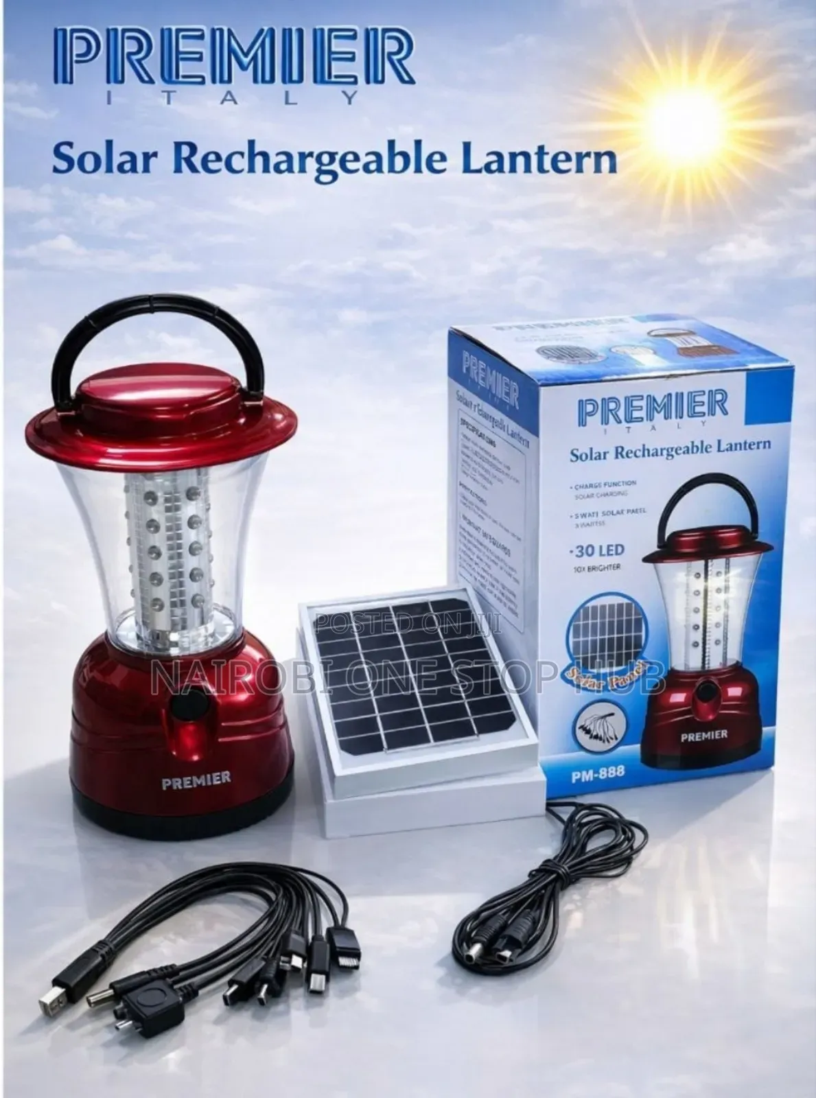 Premier Solar Rechargeable Lantern