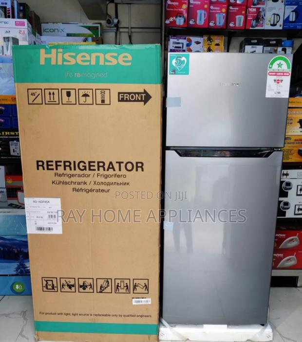 Silver Double Door 121litres Hisense Refrigerator - main view