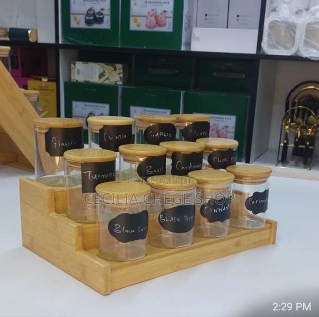 12pc Spice Rack With Labels - thumbnail 2