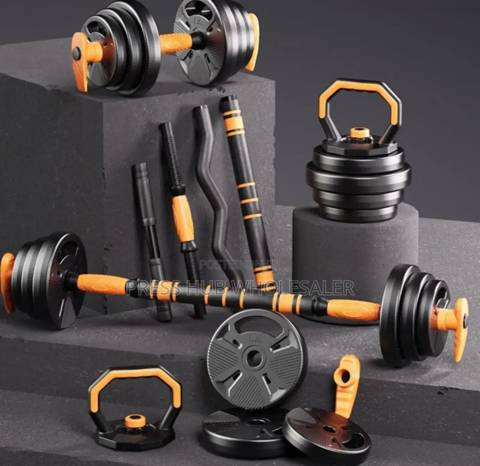6-in-1 Adjustable Dumbbell and Barbell Set" 
