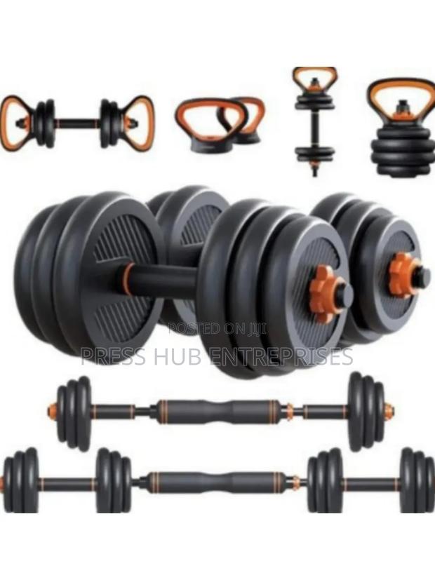6-in-1 Adjustable Dumbbell and Barbell Set 50kg:  - main view