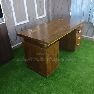 Premium Gold-Toned Office Desk