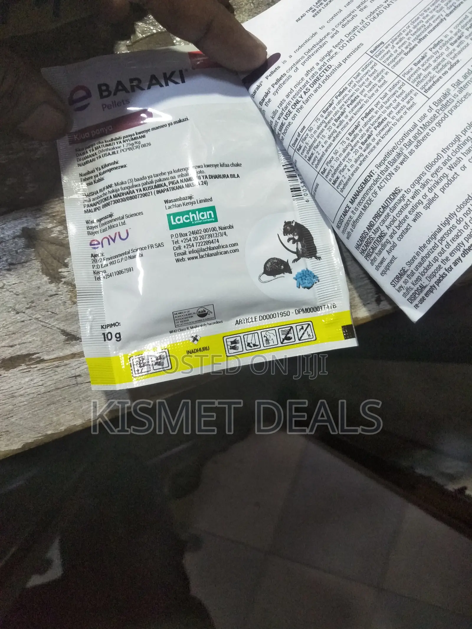 Baraki Rat and Mouse Rodenticide (Block and Pellets