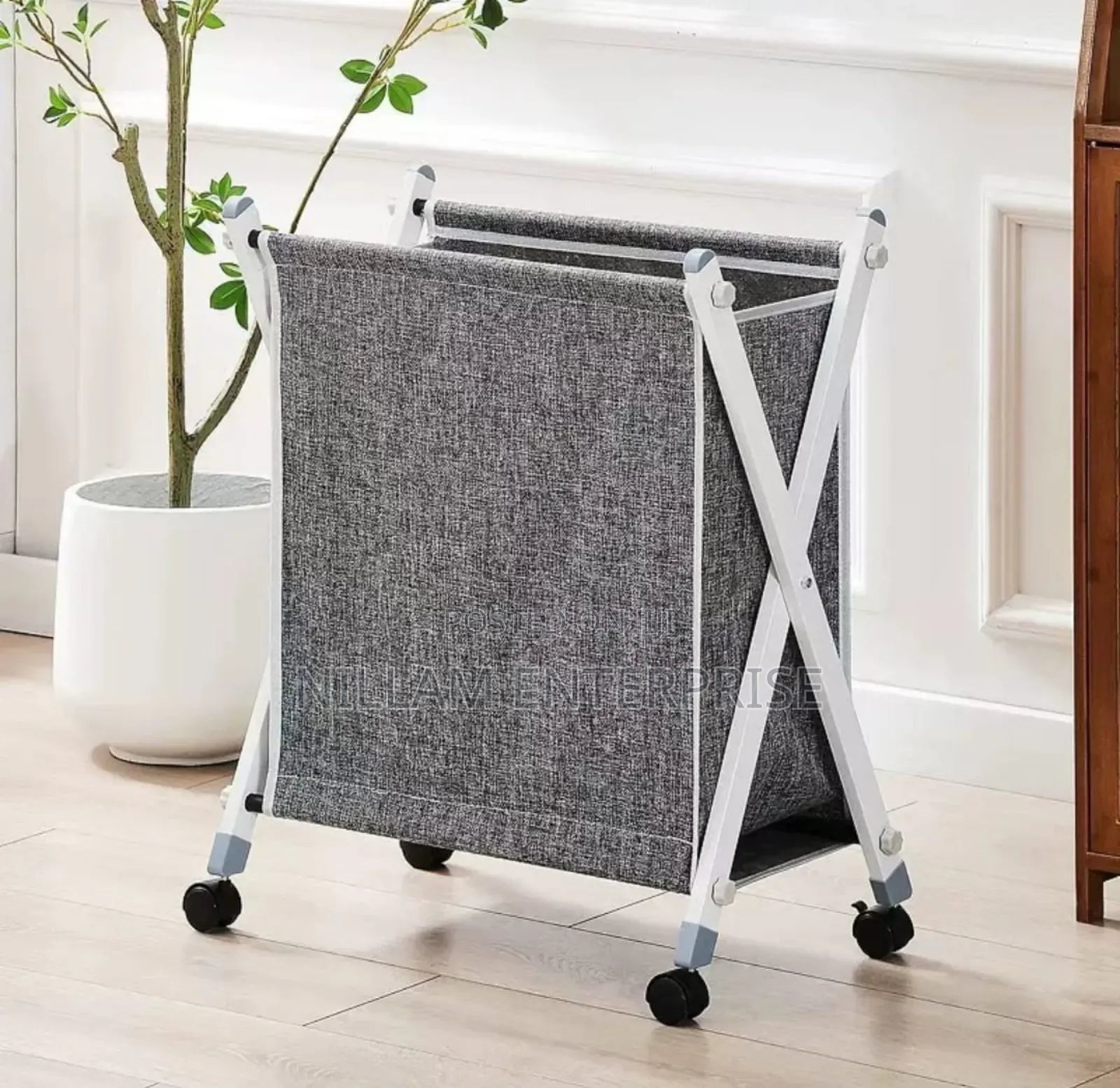 Laundry Basket With Stand Wheels*