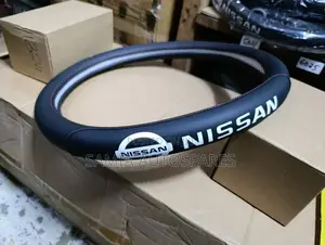 Nissan Steering Cover Leather Available in Black - Red