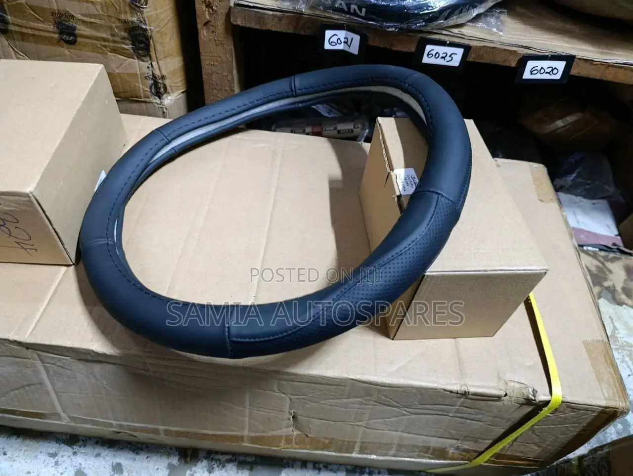 Steering Cover Leather Black