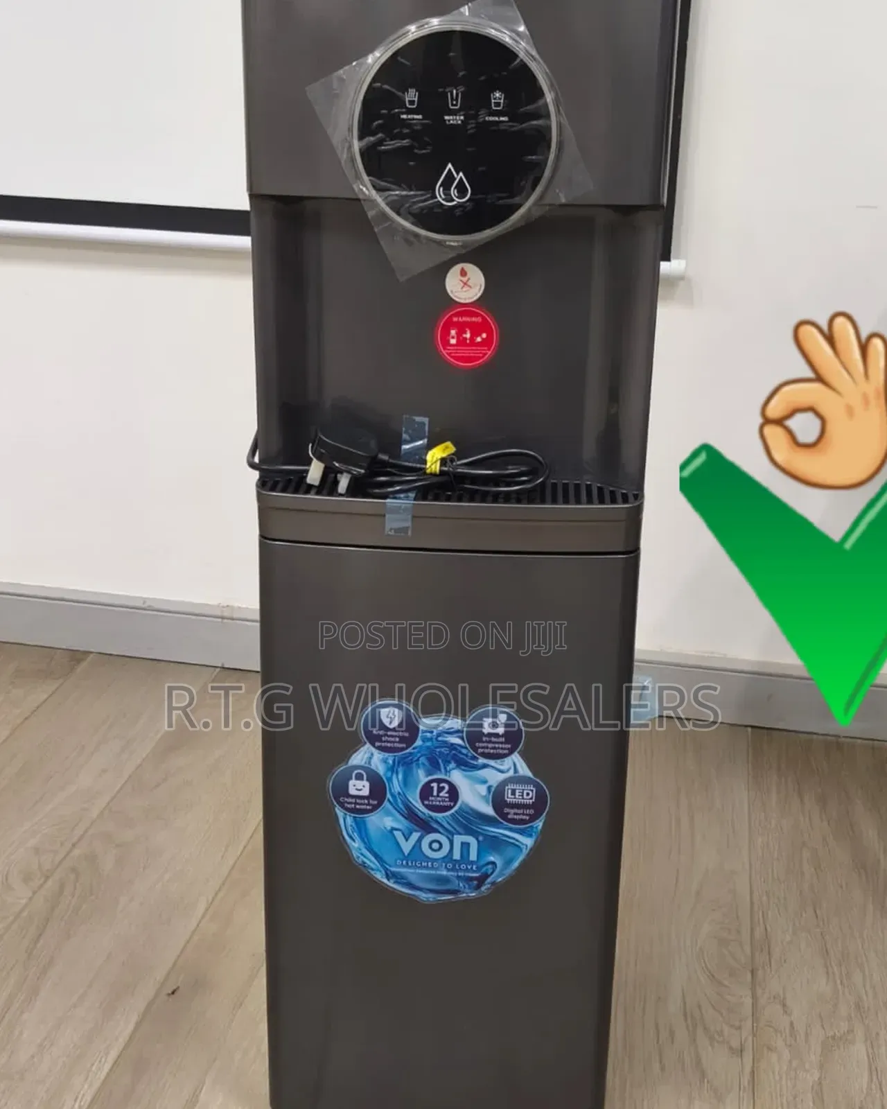 Von Vde-305cls Bottom Load Water Dispenser – 3 Taps, Ec Model