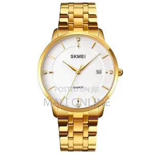 Skmei 1801 Men’S Official Metallic Watch Stainless Steel Strap Quartz