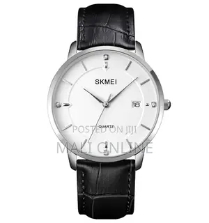 Skmei Gents Watch 1801 Mens Leather Strap Wristwatch With Date Display