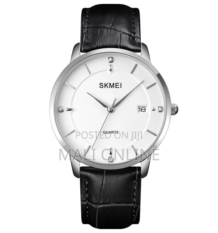 Skmei Gents Watch 1801 Mens Leather Strap Wristwatch With Date Display