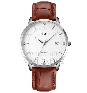Skmei Gents Watch 1801 Mens Leather Strap Wristwatch With Date Display