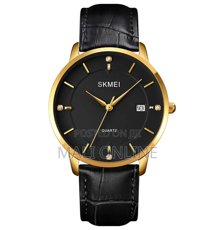 Skmei Gents Watch 1801 Mens Leather Strap Wristwatch With Date Display