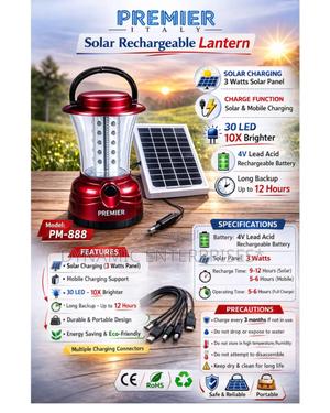 Solar Rechargeable Lantern - thumbnail 2