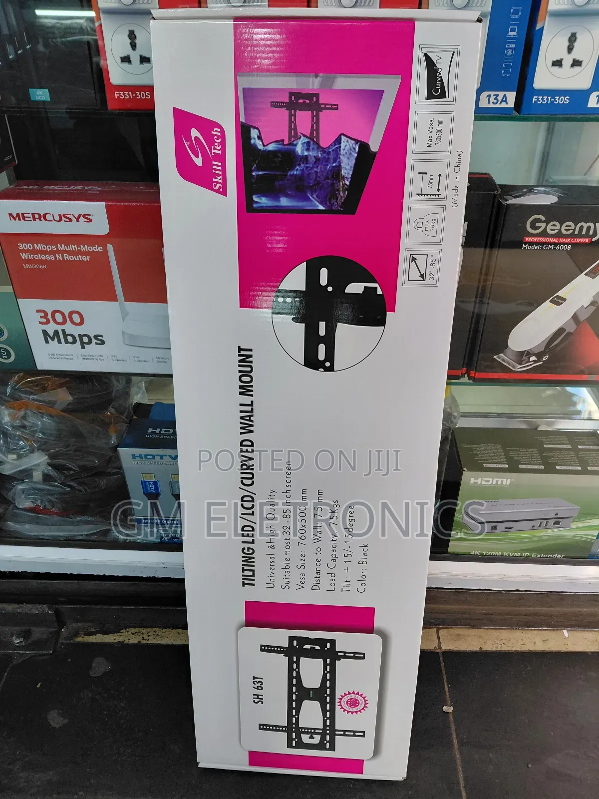 Universal Heavy-Duty, Tilting Wall Mount Designed for 32" to 85" Tvs.