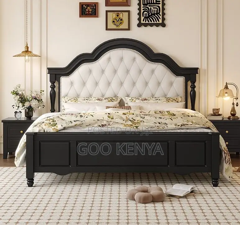 Home Bed; Solid Wood King Size Bed Frame For Master Bedrooms